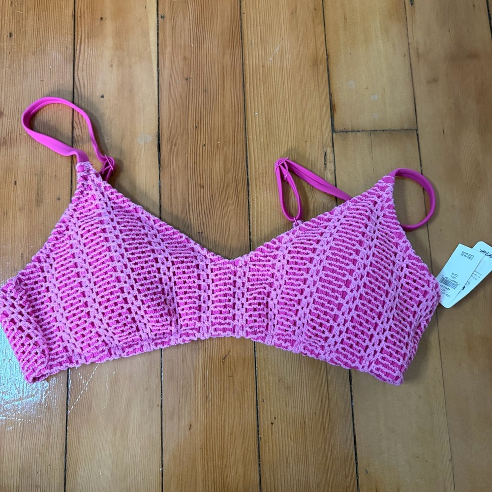 Aerie Vibrant Pink Crochet Bralette